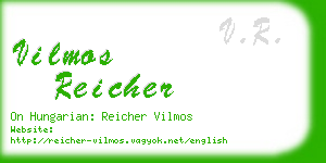 vilmos reicher business card